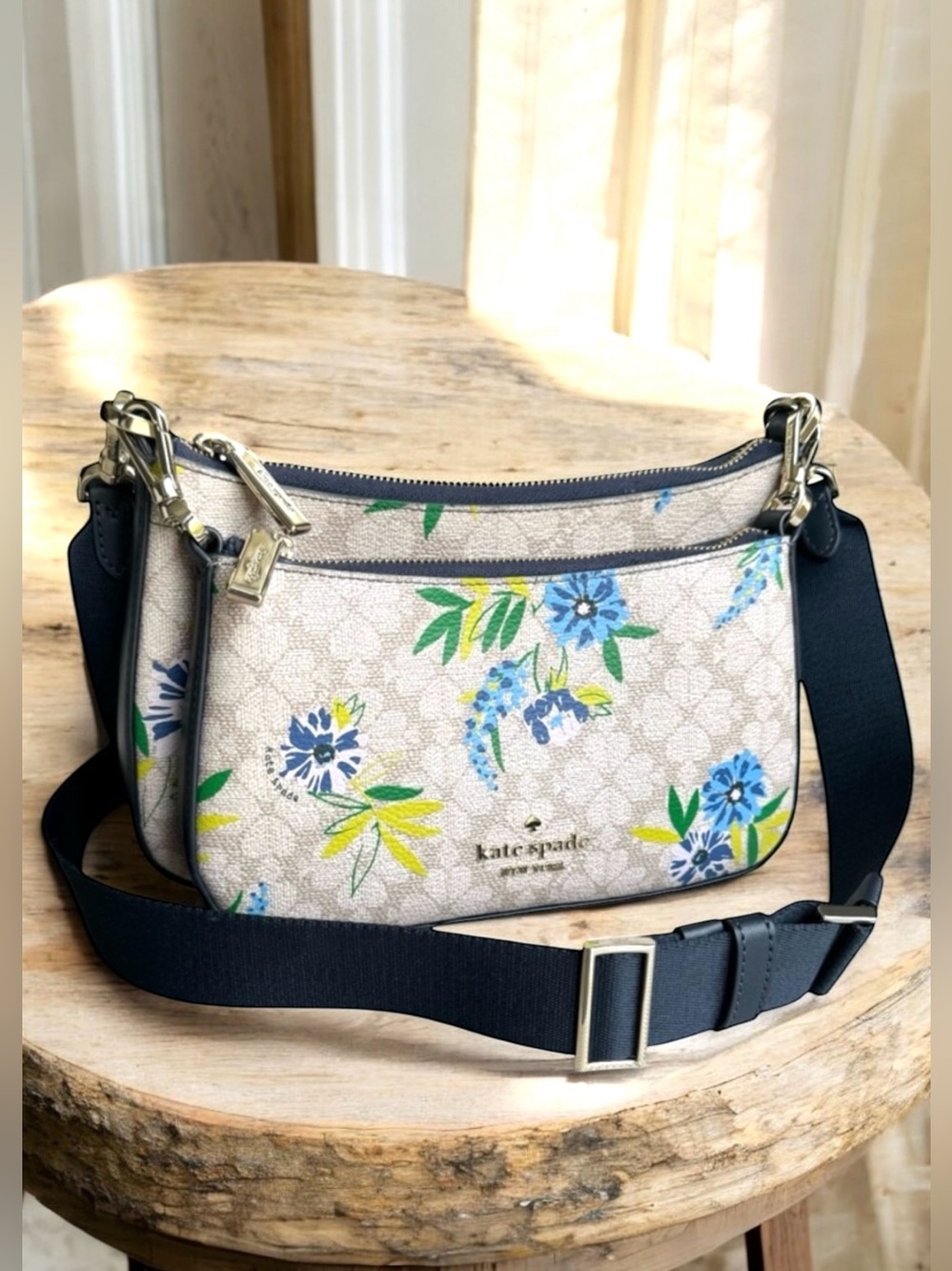 🆕 Kate Spade Duet Spade Flower Floral Crossbody
